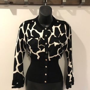 Karen Millen Leopard Fitted Cardigan